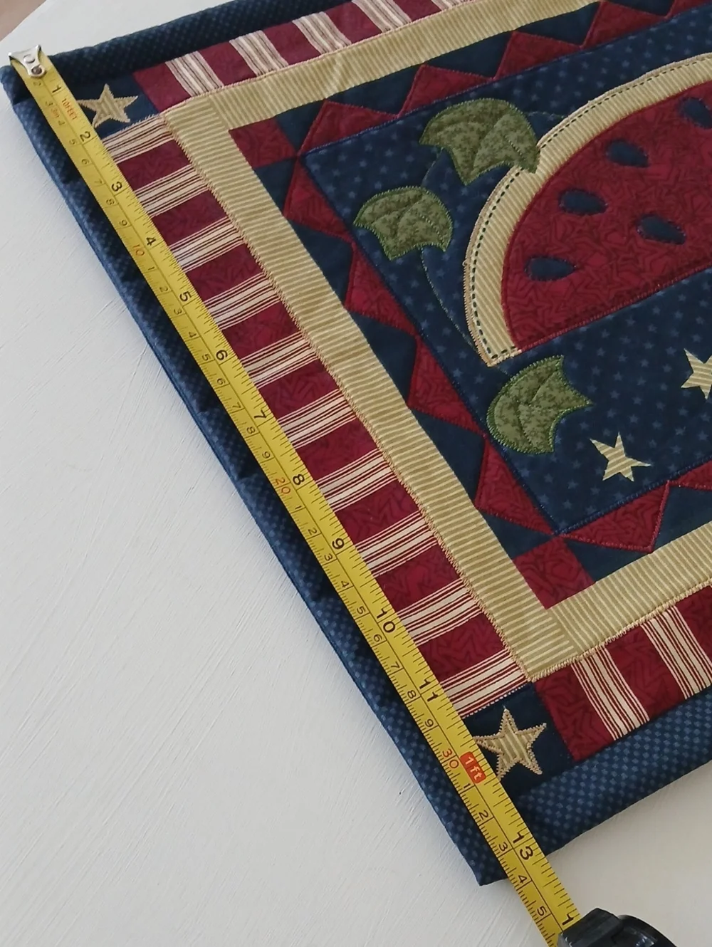 Sonoma Americana Quilted Placemats Set of 2 Stars Stripes Watermelon Reversible